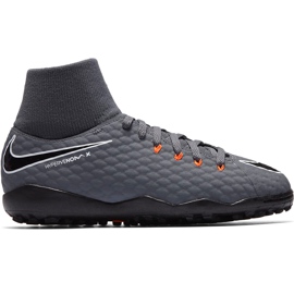 Nike Hypervenom Phantom X 3 Academy Df Tf Jr AH7293 081 fodboldsko flerfarvet grå