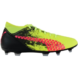 Puma Future 18.4 Fg Ag fodboldsko gul-sort 104344 01
