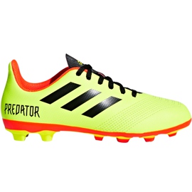 Adidas Predator 18.4 FxG Jr DB2321 fodboldstøvler flerfarvet grøn