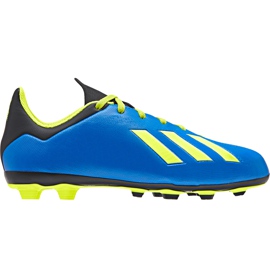 Adidas X 18.4 FxG Jr DB2419 fodboldstøvler flerfarvet blå
