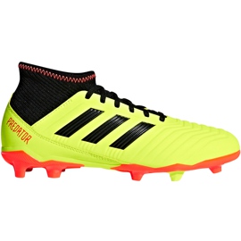 Adidas Predator 18.3 Fg Jr DB2319 fodboldstøvler flerfarvet gul