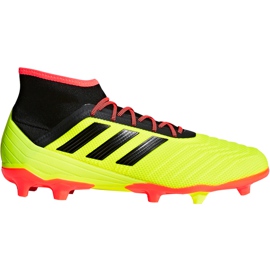 Adidas Predator 18.2 Fg fodboldstøvler DB1997 flerfarvet gul