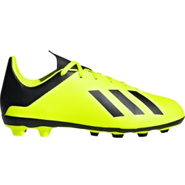 Adidas X 18.4 FxG Jr DB2420 fodboldstøvler gul gul