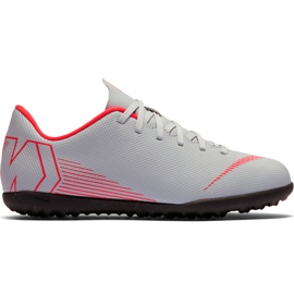 Nike Mercurial Vapor X 12 Club Tf Jr AH7355 060 fodboldsko flerfarvet grå