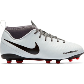 Nike Phantom Vsn Club Df Fg Mg Jr AO3288 060 fodboldsko flerfarvet hvid