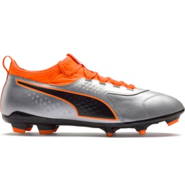 Puma One 3 Lth Fg fodboldsko grå-orange 104743 01 flerfarvet