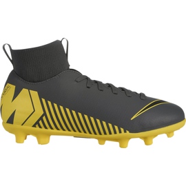 Nike Mercurial Superfly 6 Club Mg Jr AH7339 070 fodboldsko flerfarvet grå