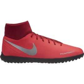 Nike Phantom Vsn Club Df Tf AO3273 600 fodboldsko flerfarvet rød