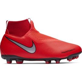 Nike Phantom Vsn Academy Df FG / MG Jr AO3287 600 fodboldsko rød rød