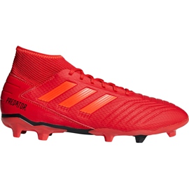 Adidas Predator 19.3 Fg BB9334 fodboldstøvler flerfarvet rød