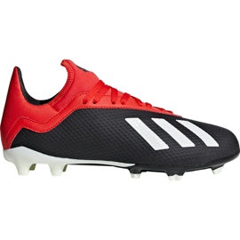Adidas X 18.3 Fg Jr BB9370 fodboldstøvler sort sort