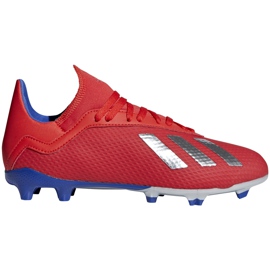 Adidas X 18.3 Fg Jr røde fodboldsko BB9371 flerfarvet