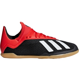 Adidas X 18.3 In Jr BB9395 fodboldstøvler sort flerfarvet