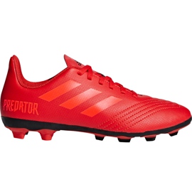 Adidas Predator 19.4 FxG Jr CM8541 fodboldstøvler flerfarvet rød