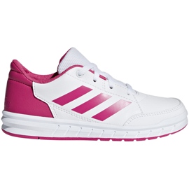 Adidas AltaSport K hvide og lyserøde børnesko D96870