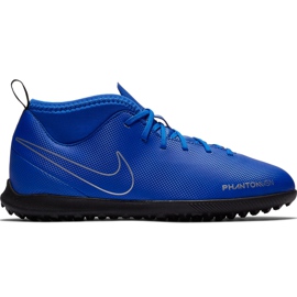 Nike Phantom Vsn Club Df Tf Jr AO3294 400 fodboldsko flerfarvet blå