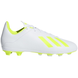 Adidas X 18.4 FxG Jr BB9380 fodboldstøvler flerfarvet hvid