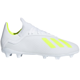 Adidas X 18.3 Fg Jr BB9372 fodboldstøvler flerfarvet hvid