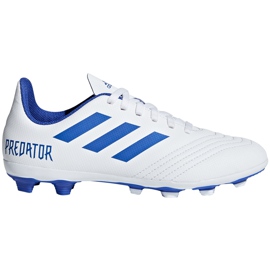 Adidas Predator 19.4 FxG Jr CM8542 fodboldstøvler flerfarvet hvid
