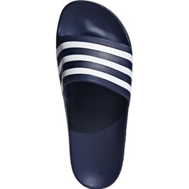 Adidas Adilette Aqua hjemmesko navy F35542 hvid marine blå