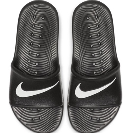 Nike Kawa Shower GS / PS sorte hjemmesko BQ6831 001 hvid