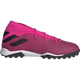 Fodboldstøvler adidas Nemeziz 19.3 Tf pink F34426 lyserød sort