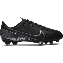Nike Mercurial Vapor 13 Academy FG / MG Junior AT8123 001 fodboldsko sort sort