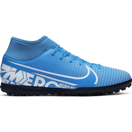 Nike Mercurial Superfly 7 Club Tf Junior AT8156 414 fodboldsko flerfarvet blå