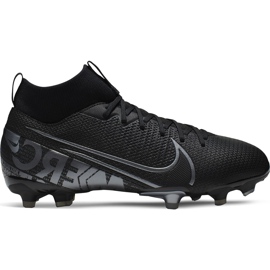 Nike Mercurial Superfly 7 Academy FG / MG Junior AT8120 001 fodboldsko sort sort