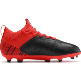 Fodboldstøvler Puma One 5.3 Fg Ag Junior rød sort 105657 01 flerfarvet