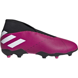Adidas Nemeziz 19.3 Ll Fg Jr lyserøde fodboldsko EF8848 sort
