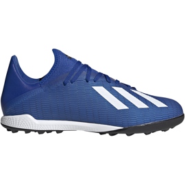Adidas X 19.3 Tf EG7155 fodboldstøvler blå blå