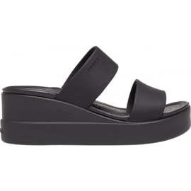 Crocs hjemmesko Brooklyn Mid Wedge W sort 206219060