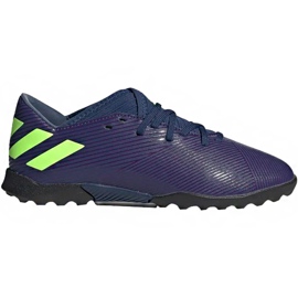 Adidas Nemeziz Messi 19.3 Tf Junior EF1811 fodboldstøvler sort marine blå