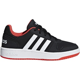Adidas Hoops 2.0 K børnesko sort-rød B76067 hvid
