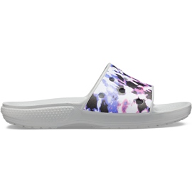 Crocs Classic Crocs Tie Dye Mania Slide 206481 97K grå flerfarvet