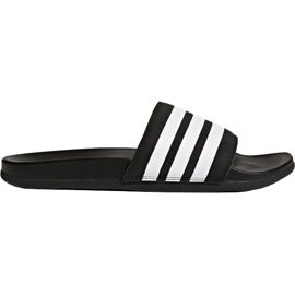 Adidas Adilette Cloudfoam Plus Stripes sorte AP9971 hjemmesko hvid
