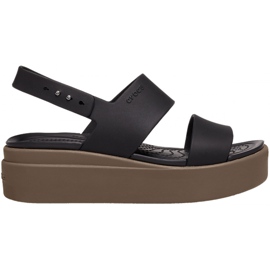 Crocs damesandaler Brooklyn Low Wedge W brun 206453 07H sort