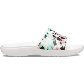 Crocs Classic Crocs Tie Dye Mania Slide 206481 928 hvid flerfarvet