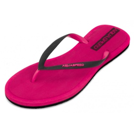 Kvinders svømmebassin tøfler Aqua-speed Genova pink col. 03 sort lyserød