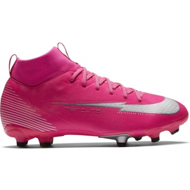 Nike Mercurial Superfly 7 Academy Km FG / MG Junior DB5609 611 fodboldsko lyserød lyserød