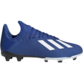 Adidas X 19.3 Fg Junior EG7152 fodboldstøvler blå blå