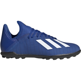 Adidas X 19.3 Tf Junior EG7172 fodboldstøvler blå blå
