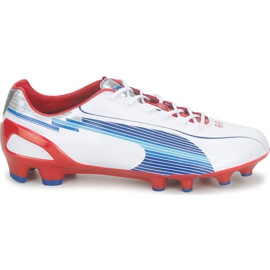 Fodboldstøvler Puma Evo Speed ​​1 Fg hvid-rød-blå 102527 01