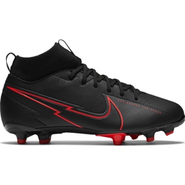 Nike Mercurial Superfly 7 Academy FG / MG Junior AT8120 060 fodboldsko sort sort