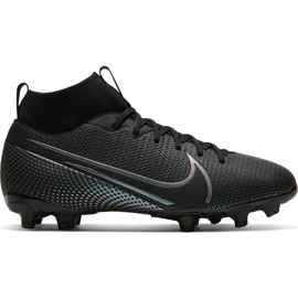 Nike Mercurial Superfly 7 Academy FG / MG Junior AT8120 010 fodboldsko sort sort