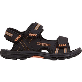 Kappa Symi K Footwear Børn sorte og orange sandaler til børn 260685K 1144