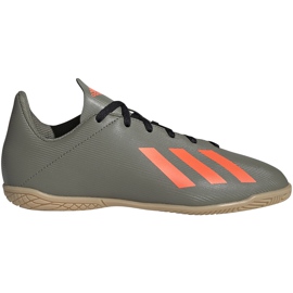 Grøn adidas X 19.4 In Junior fodboldstøvler EF8379