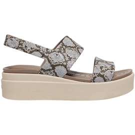 Crocs sandaler til kvinder Brooklyn Low Wedge W multi stuk 206453 93T beige
