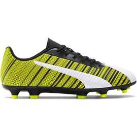 Puma One 5.4 Fg Ag fodboldsko gul-hvid-sort 105605 03
